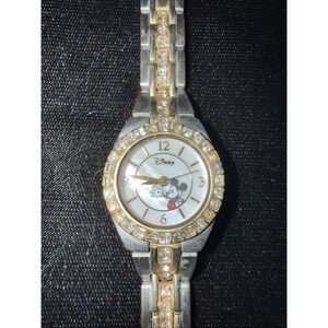 VTG Silver-tone 7" Disney Mickey Mouse Watch MK2003A 1013‎ NeedsNew Battery 4361